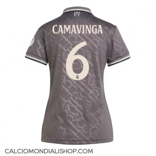 Maglie da calcio Real Madrid Eduardo Camavinga #6 Terza Maglia Femminile 2024-25 Manica Corta